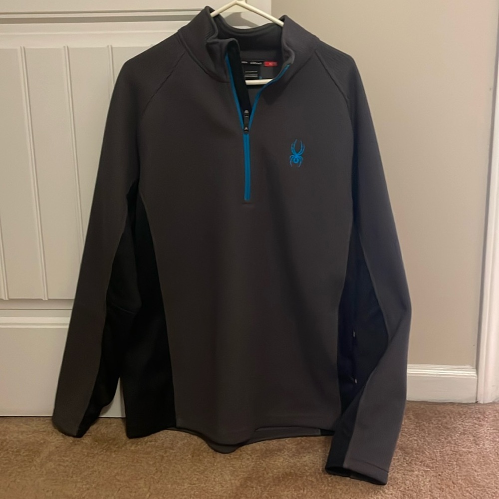 Spyder Gray Blue Half Zip Pullover Men’s XL